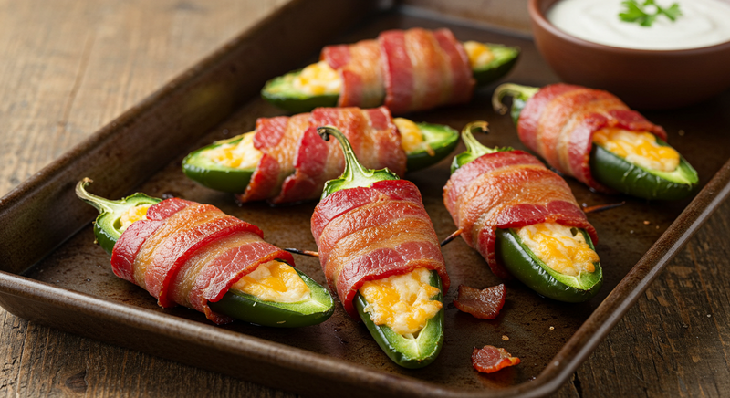 Bacon & Cheddar Stuffed Jalapeños