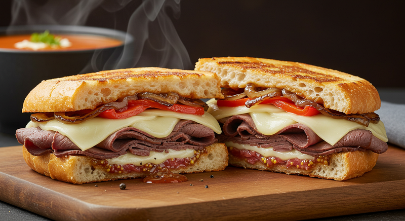 Ultimate Wagyu Shaved Peppered Beef Panini