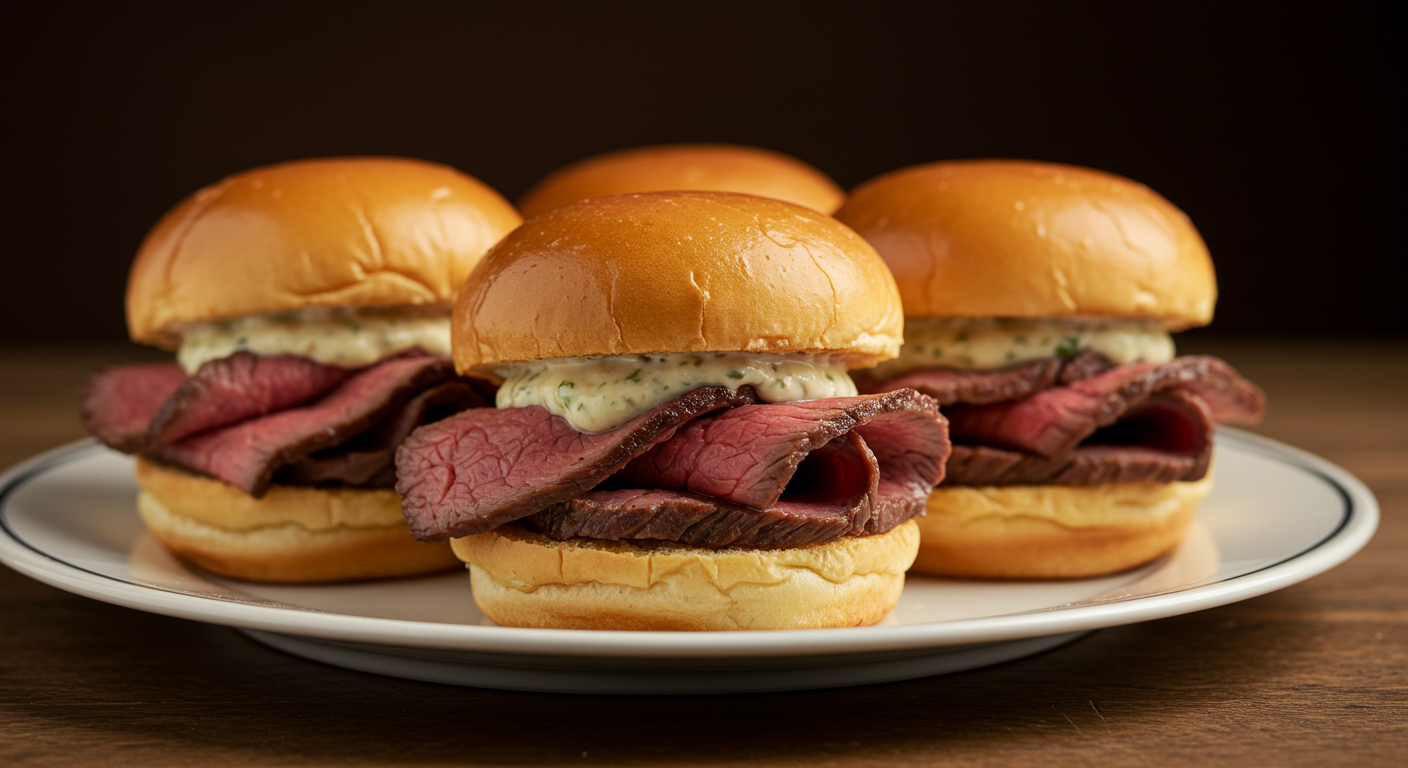 Wagyu Steak Sliders with Garlic Aioli