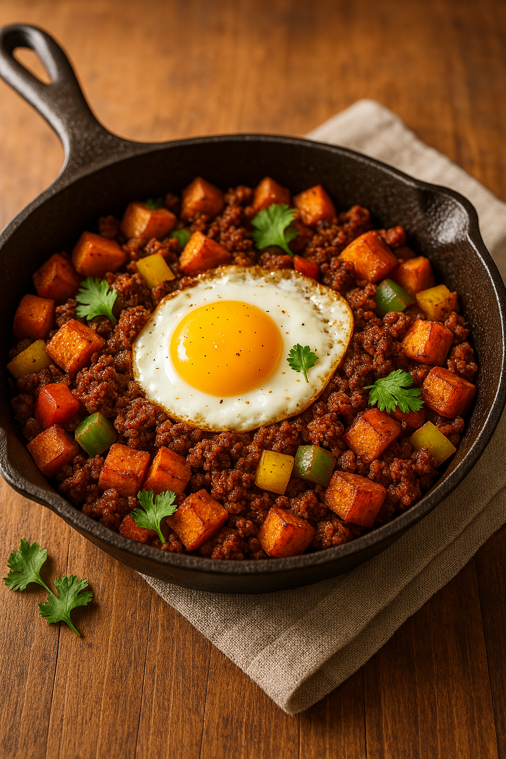 Beef Chorizo and Sweet Potato Hash Recipe
