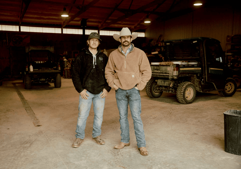 Pat & Mark on the farm