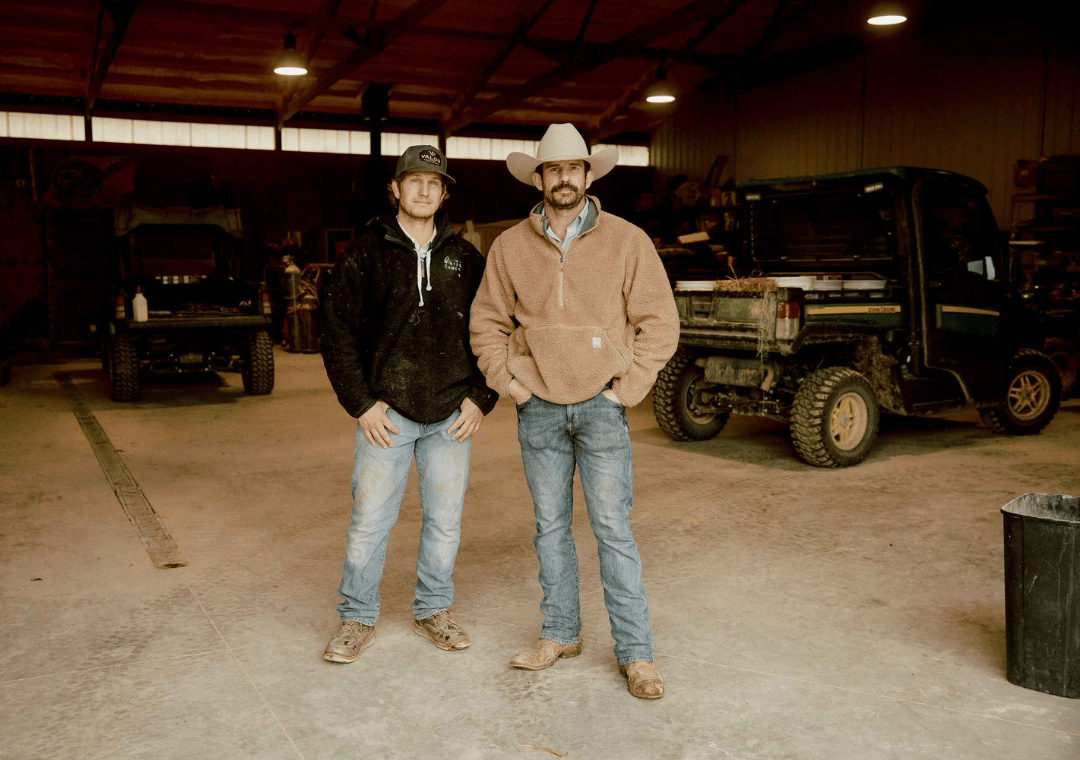 Pat & Mark on the farm