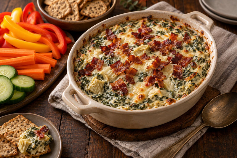 bacon spinach and artichoke dip