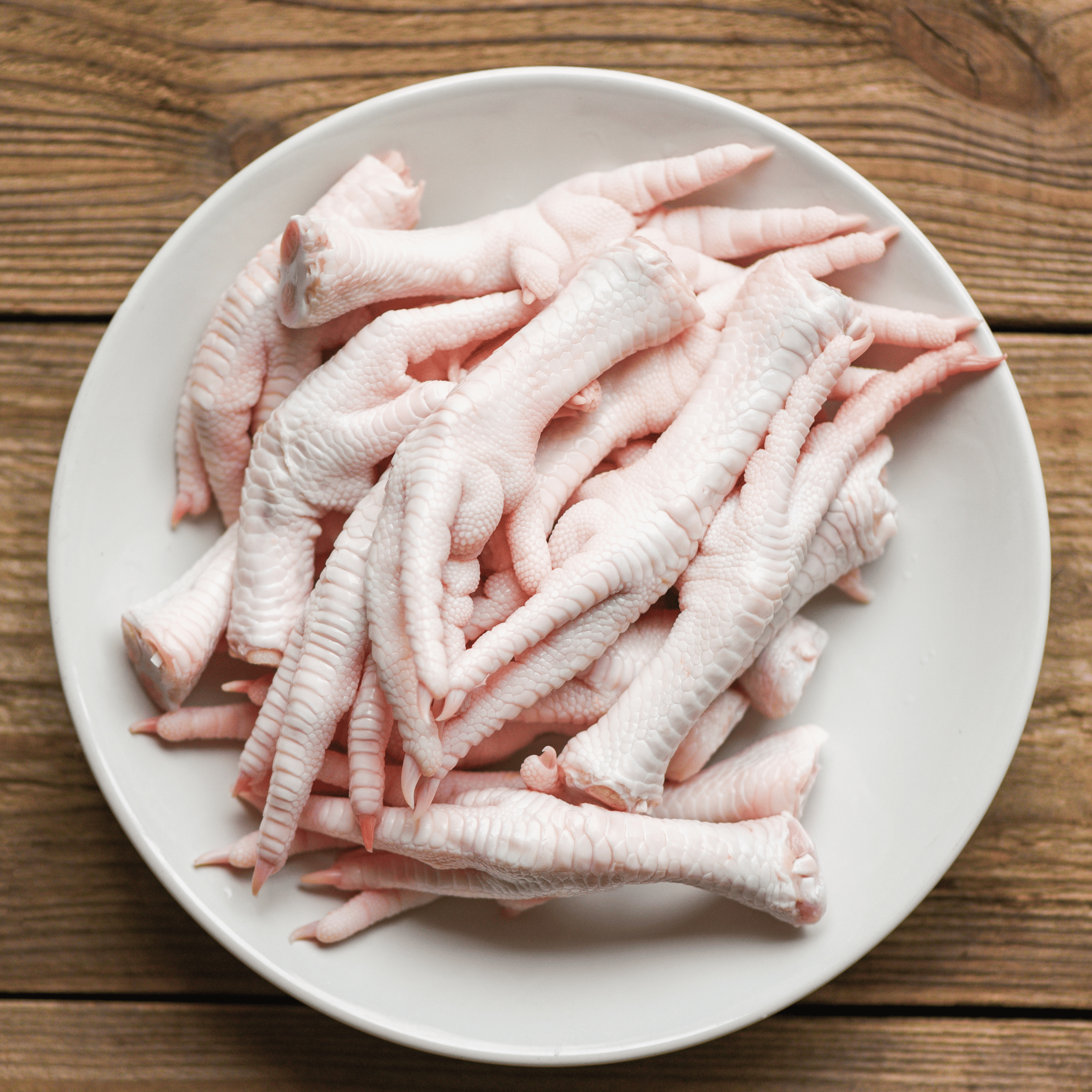Pasture raised chicken feet packaged from David’s Pasture