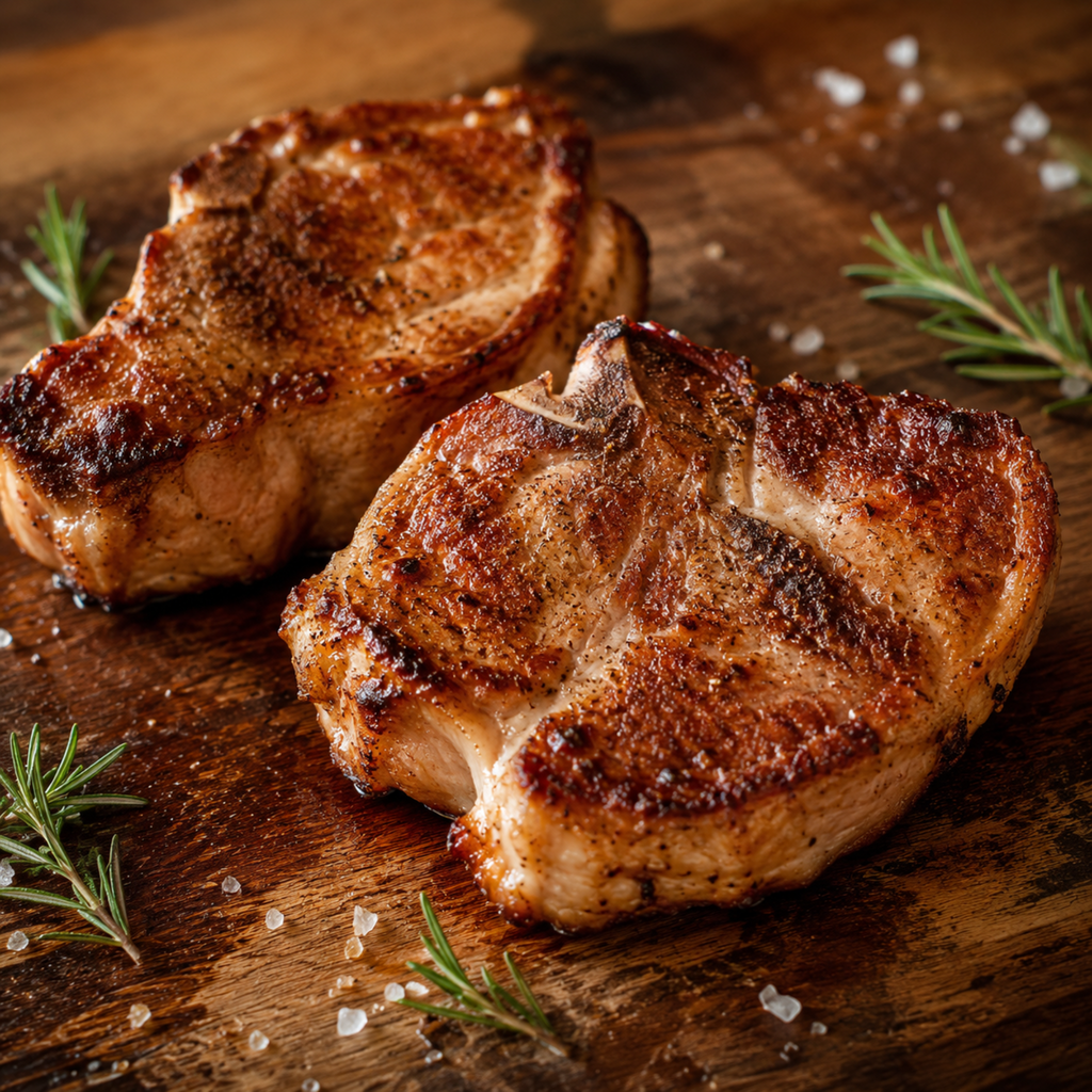 Dry Aged Pork chops from Paradise Meas