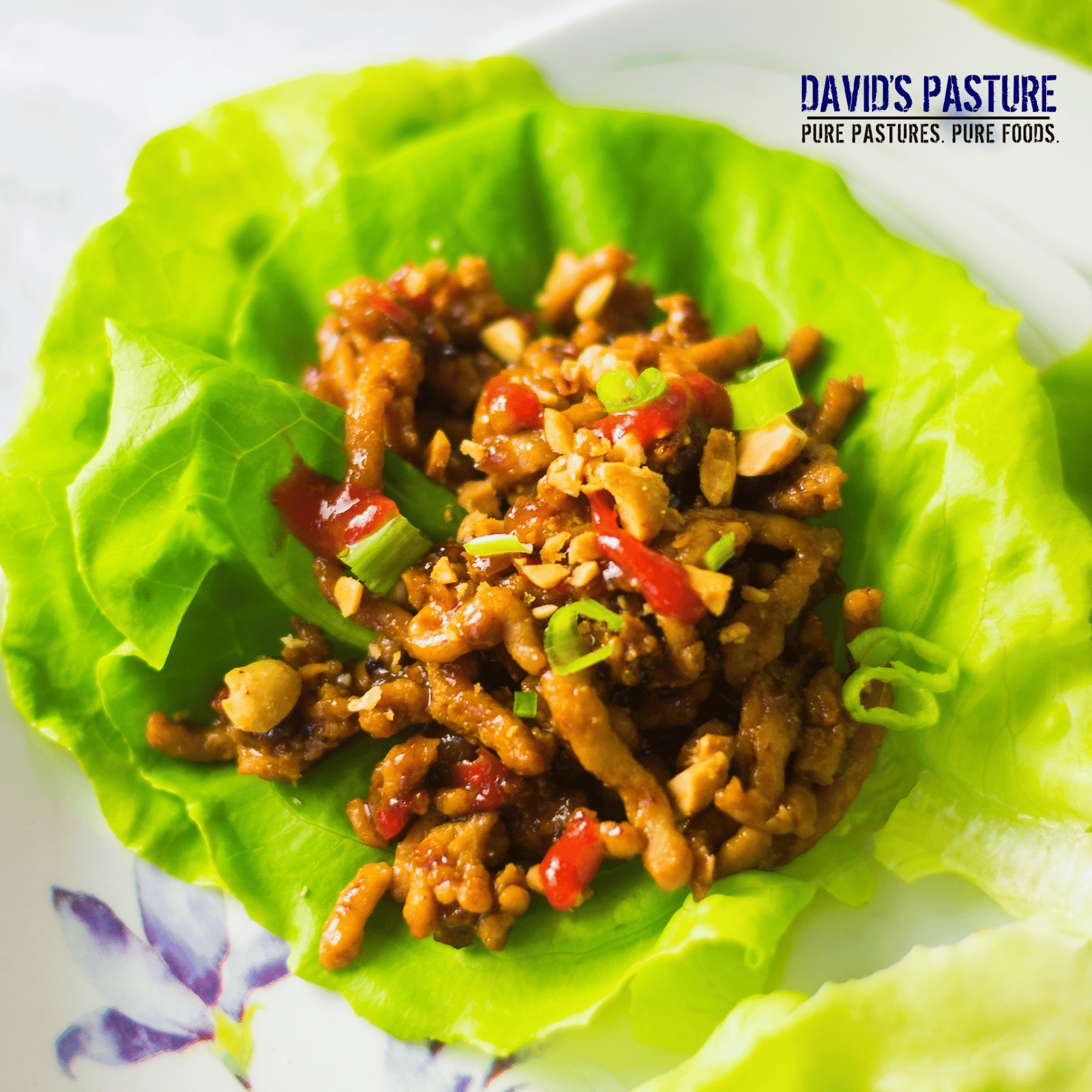 Pasture raised ground chicken with fresh vegetables