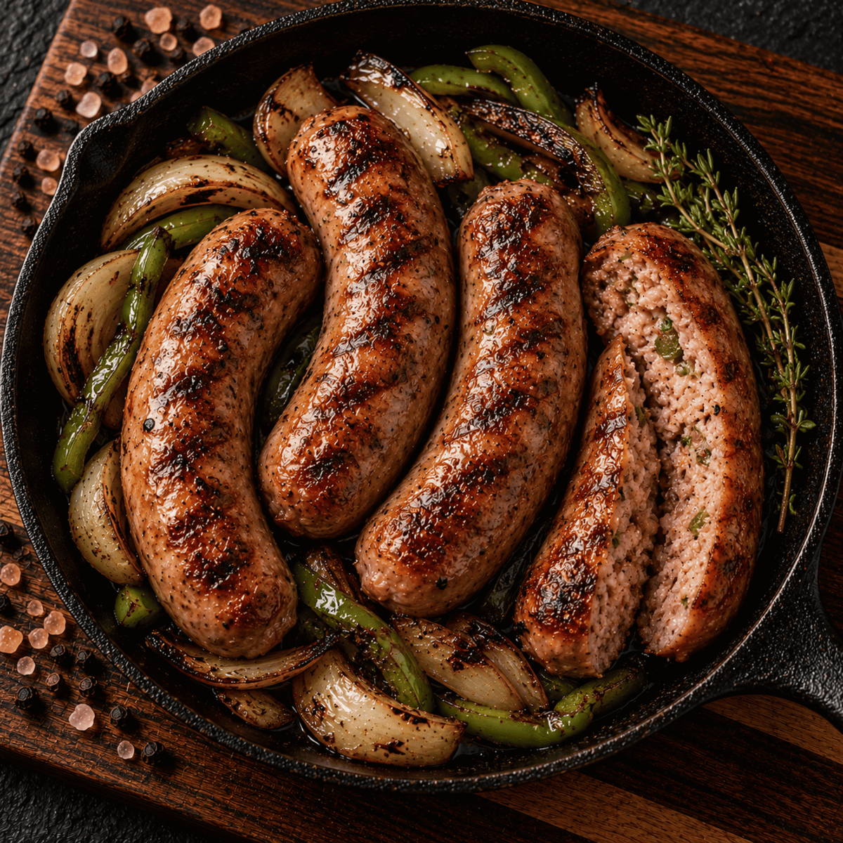 Grilled Philly bratwurst 