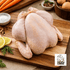 Raw chicken on a wooden cutting board with vegetables and spices, featuring the brand 'Canto Lindo'.