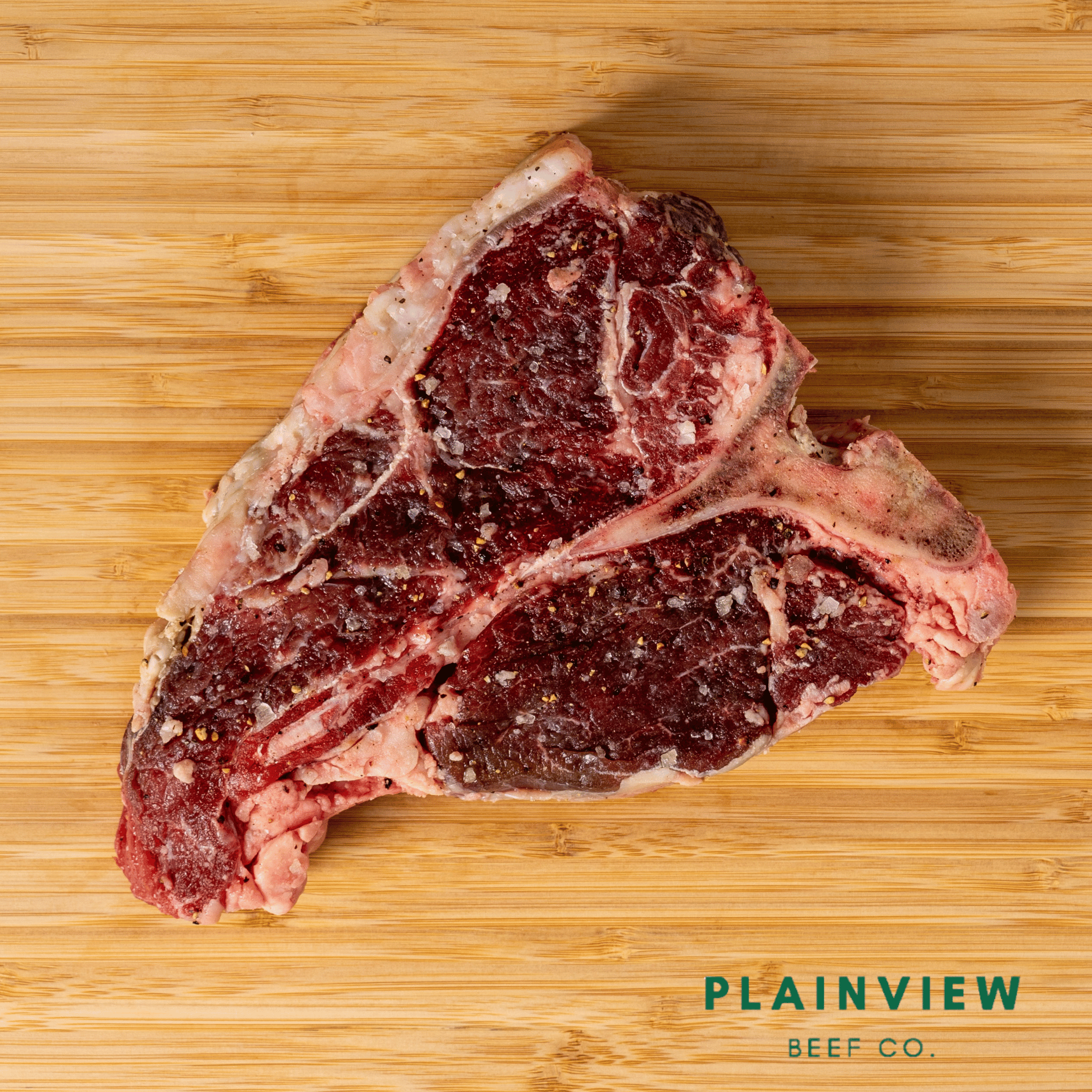 Grass Fed T Bone Steak - Plainview Beef Co.